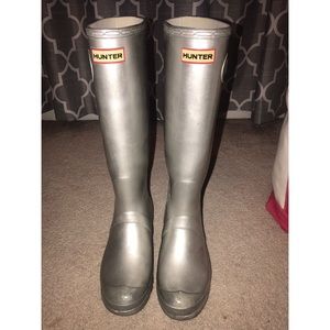 Limited Edition Silver metallic Hunter Boots